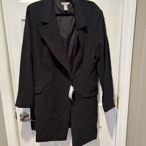 Black Double-Breasted Women's Dress